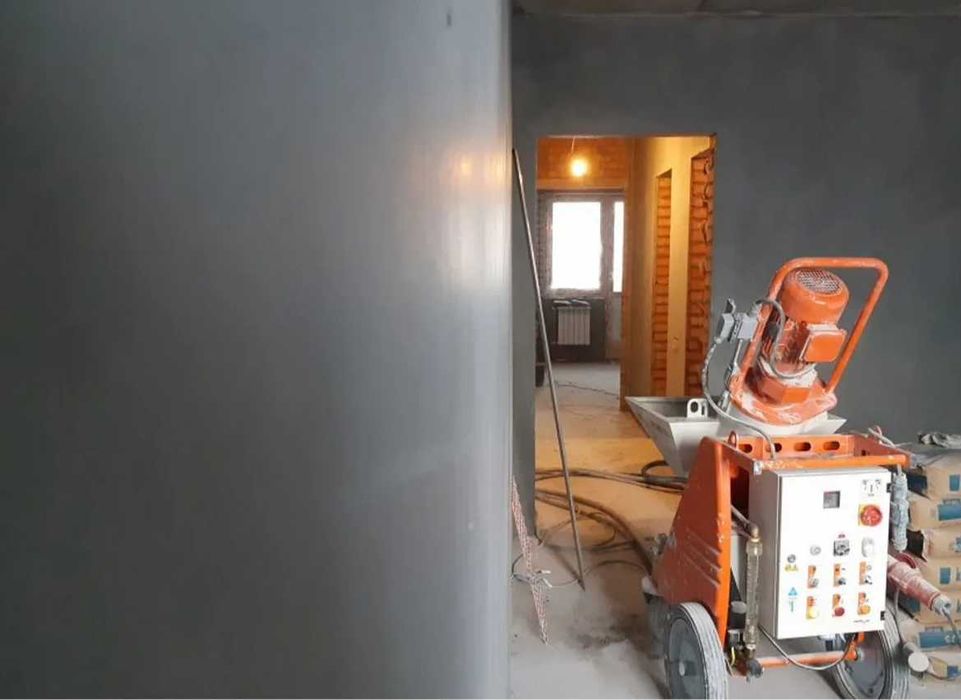 Штукатурка машинна 380/220Вт. Стяжка підлоги. Бригада з досвідом