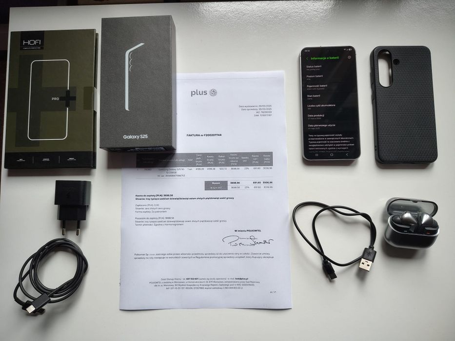 Samsung Galaxy S25 12/256 Gwarancja Ładowarka Słuchawki