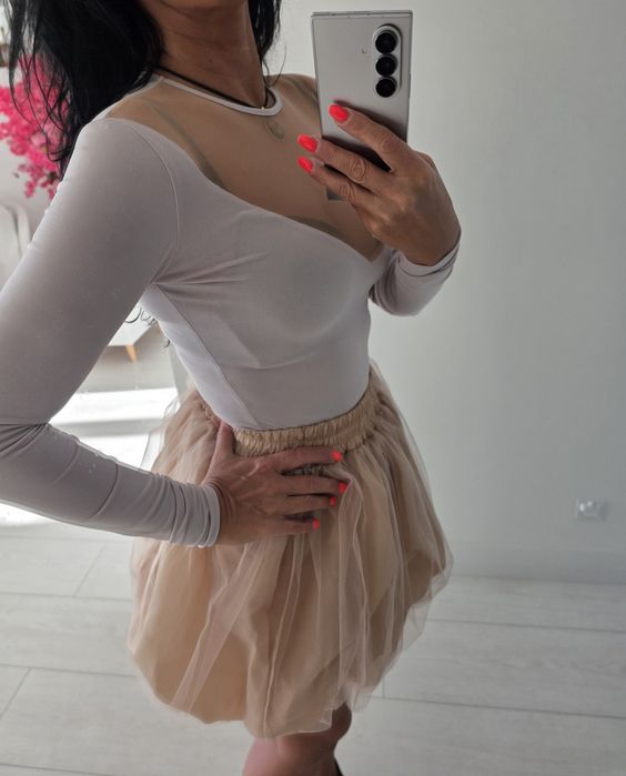 Body siateczka nude cieliste