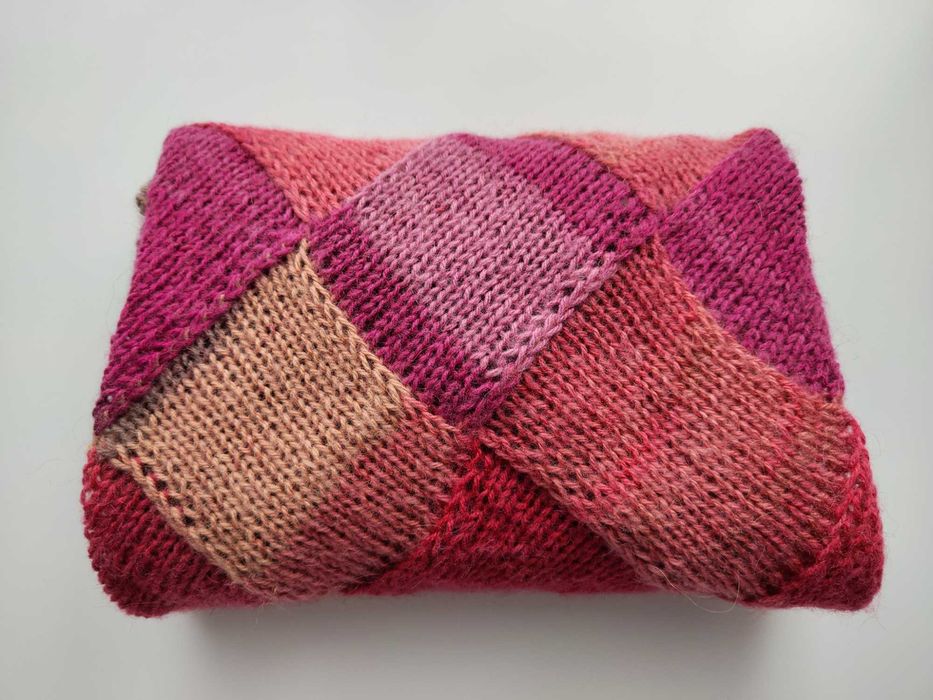 Chusta trójkątna szal wełna HANDMADE