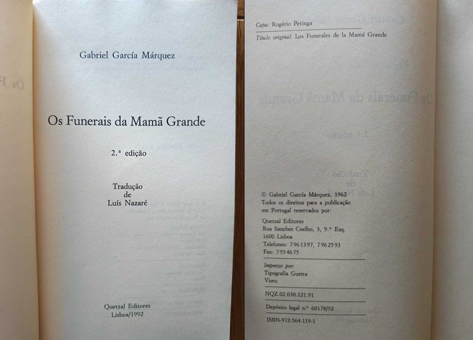 Os Funerais da Mamã Grande - Gabriel Garcia Márquez