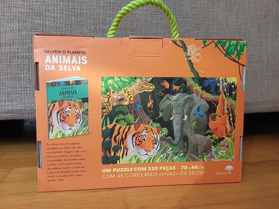 Puzzle Animais da Selva 220 pc +6 anos, marca Jacarandá