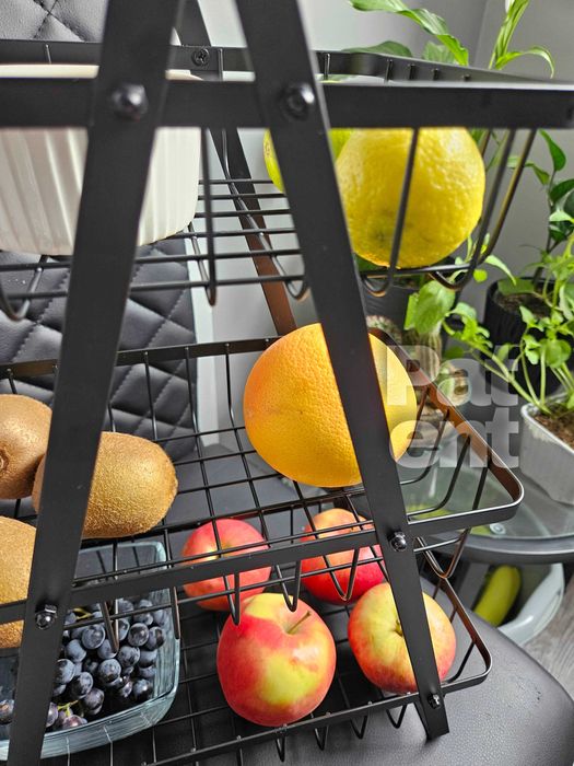 Stojak z koszykami na owoce warzywa do kuchni akcesoria 3 poziomy