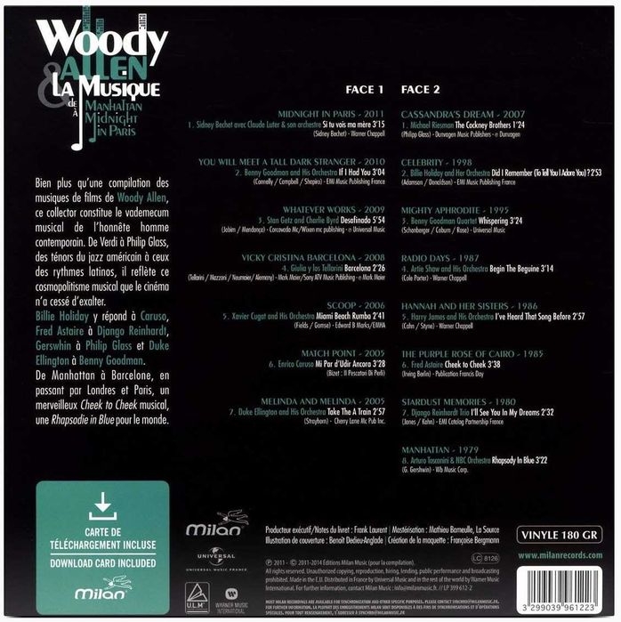 Woody Allen & La Musique: De Manhattan A Midnight In Paris Winyl  Nowy