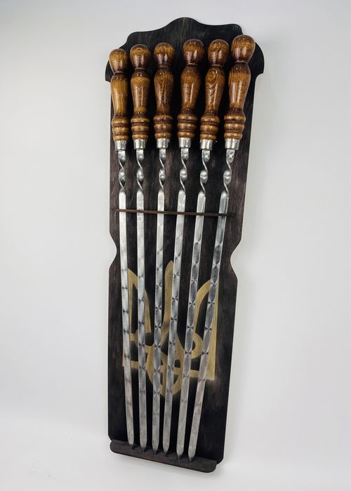 Набор шампуров настенный (6 шампуров и стенд)