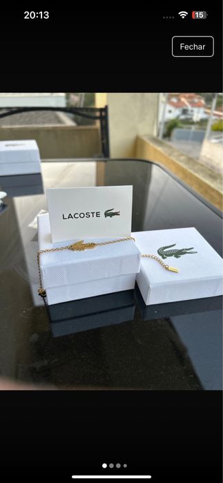 Pulseira lacoste mulher dourada