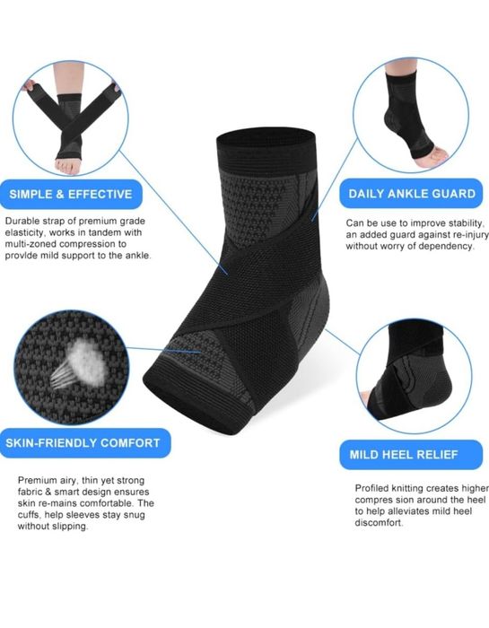 ACWOO Bandaż na kostkę, 2 sztuki, regulowany bandaż na kostkę