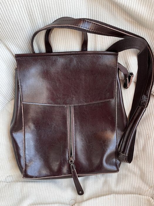 Шкіряний рюкзак трансформер