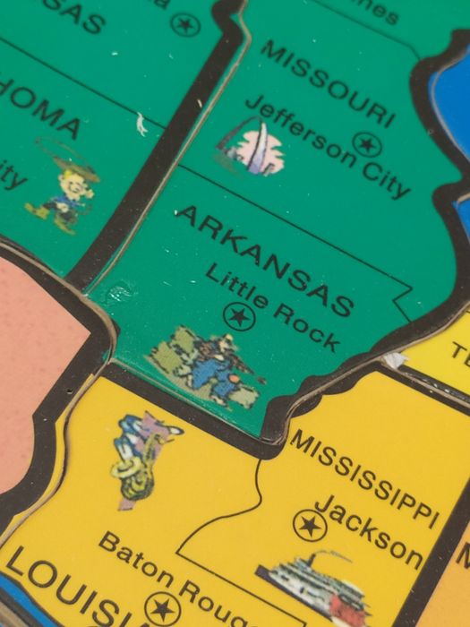ПАЗЛЫ КАРТА США Детский пазлы развивающий американская карта puzzle