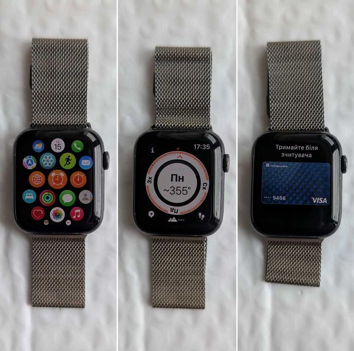 Доступні все працює  Apple Watch SE 44 Space Gray 87%