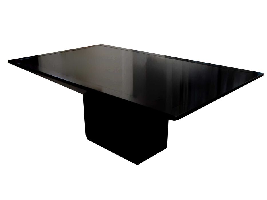 Mesa de jantar vidro preto