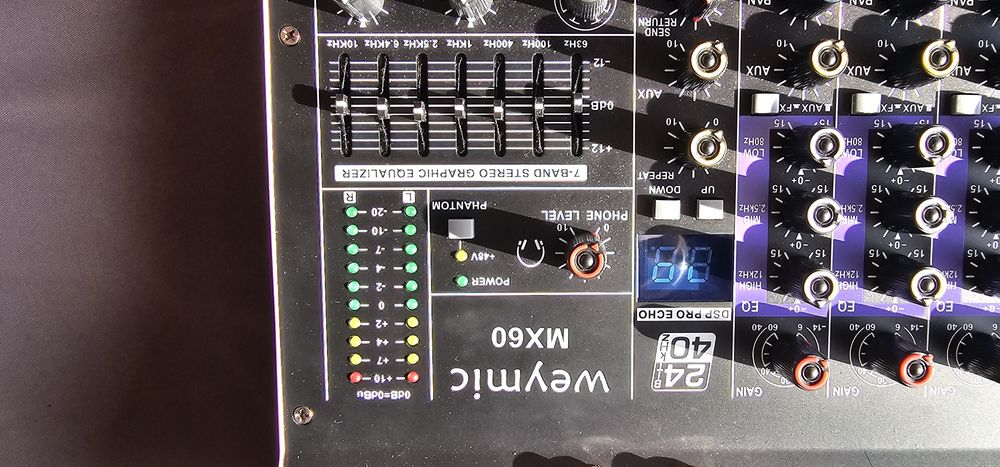 Mikser audio Weymic MX60 – STAN FABRYCZNY (podłączony raz do zdjęć)