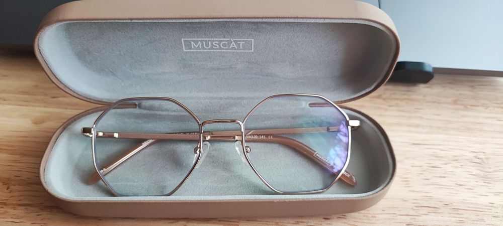 Okulary zerówki z niebieskim filtrem MUSCAT