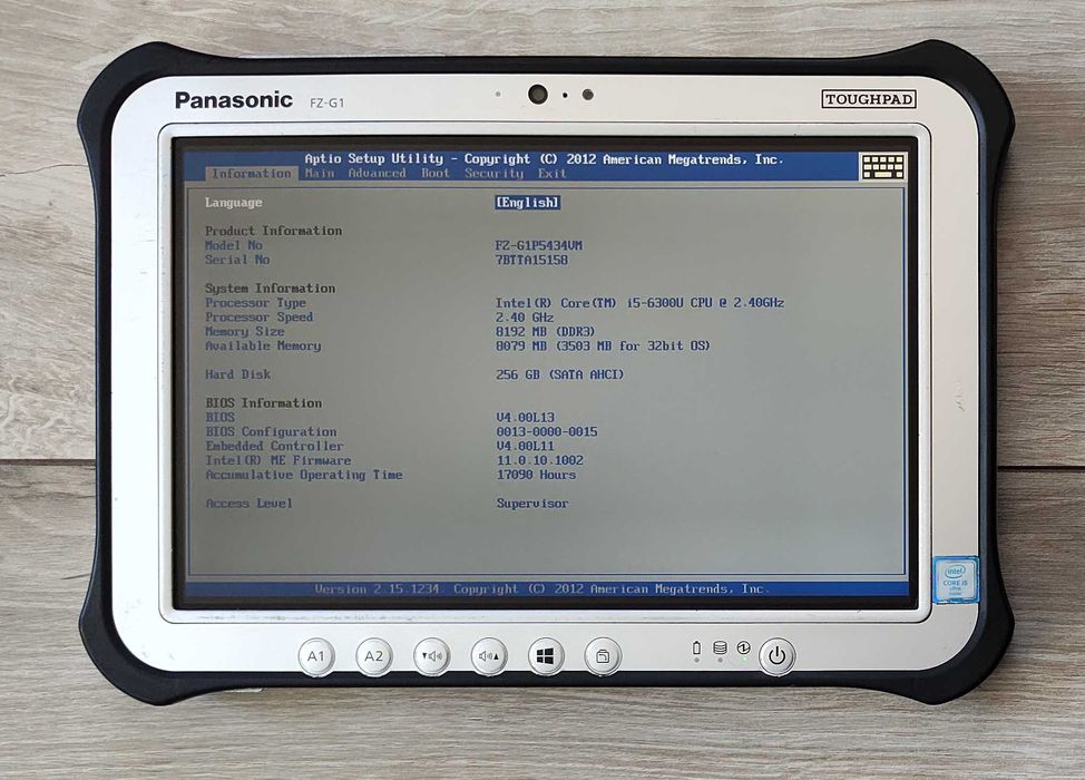 Panasonic FZ-G1 MK4 10.1" IPS FullHD Touch i5-6300u/8GB/SSD 256GB/3h