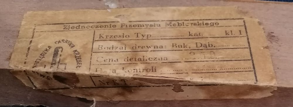 6 KRZESEŁ ASTER + STÓŁ proj. M. Grabiński Rozkładany PRL '60 Swarzędz