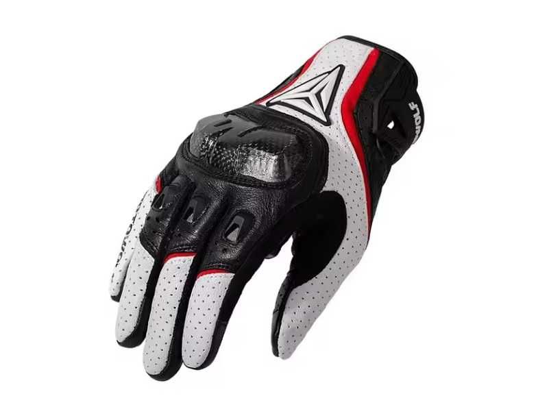 Rękawice motocyklowe skórzane krótkie, na lato, letnie  NOWE