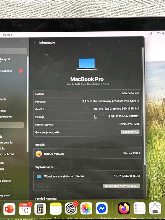 MacBook Pro 13" 2017 | Touchbar | i5 3,1 GHz | 8GB | 256GB SSD | Ventura