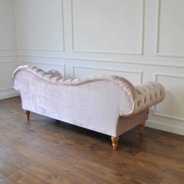 Sofa Pikowana Chesterfield | Glamour Emporia | 3 osobowa | szara