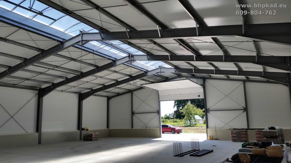 Konstrukcja stalowa. 20x25x5 m. BHP KAD. Producent. Hala. Magazyn.