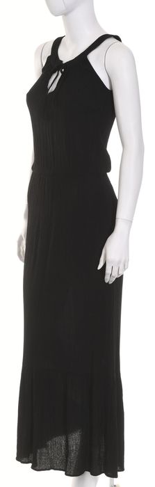 TOM TAILOR letnia czarna sukienka maxi wiskoza 34