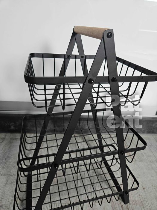 Stojak z koszykami na owoce warzywa do kuchni akcesoria 3 poziomy