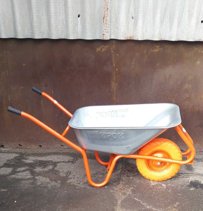 Тачка садова будівельна Профи-1 90л на поліуретановому колесі 220кг