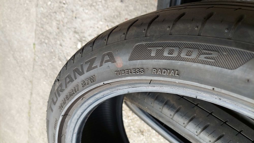 Opony letnie 4x 215/45r17 87W Bridgestone Turanza T002 7mm
