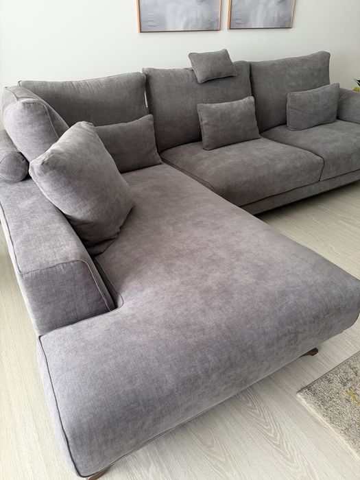 Sofá de canto com 5 lugares