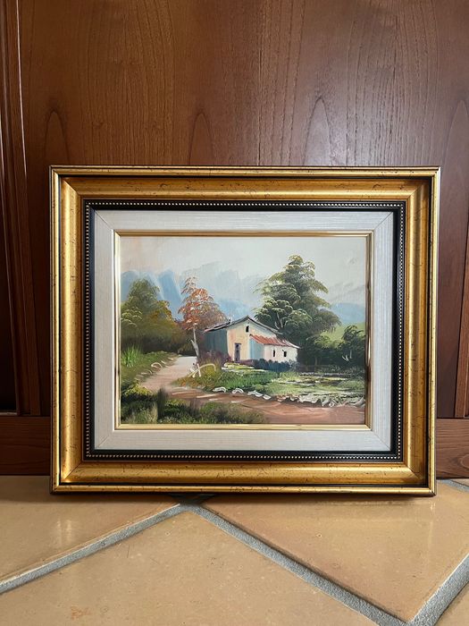 Quadro a óleo, pintado à mão