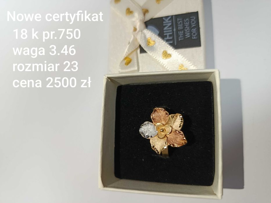Złoty pierścionek 18k