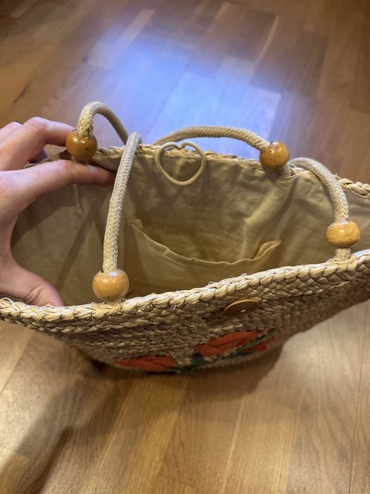 Torebka kosz wiklinowy