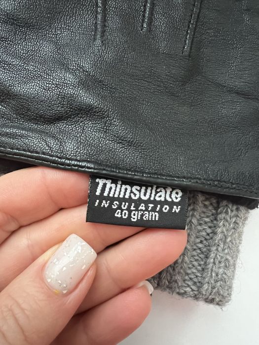 Кожаные мужские перчаткиThinsulate insulation
