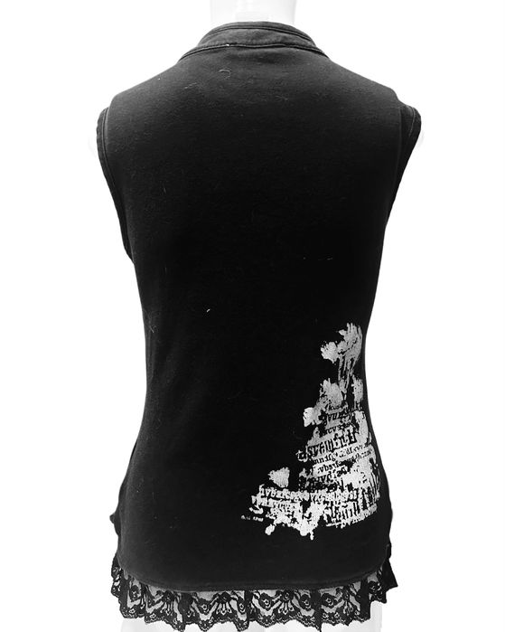 Czarny top z czaszką i zamkami Punk Republic