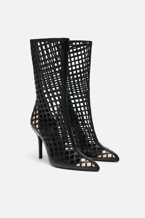 Botas em pele da Zara Woman Studio