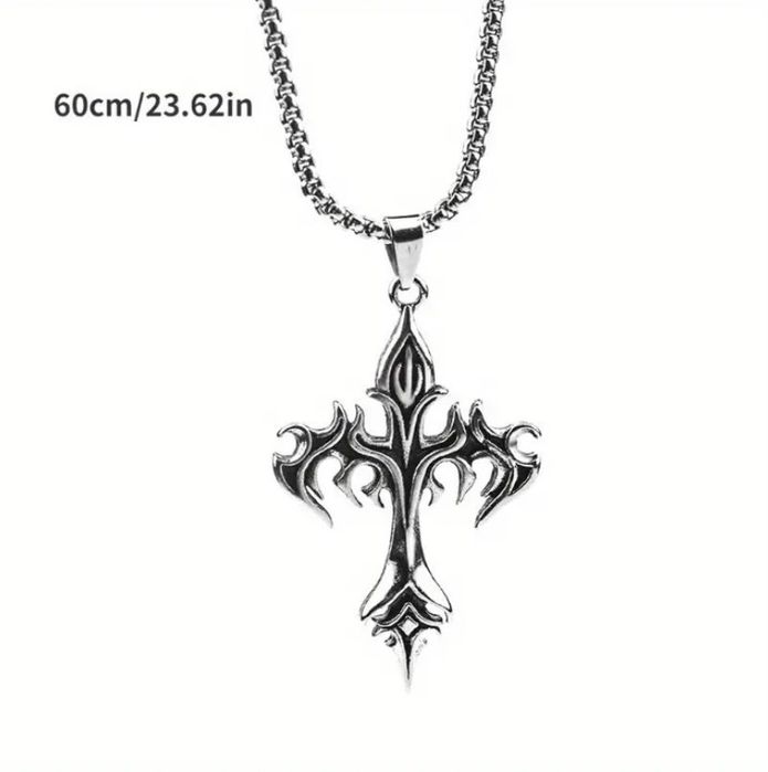 Стильний чоловічий кулон хрестик із нержавіючої сталі, новий хрестик