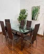 ESPETACULAR MESA + 6 CADEIRAS  COM  transporte grátis paga na entrega