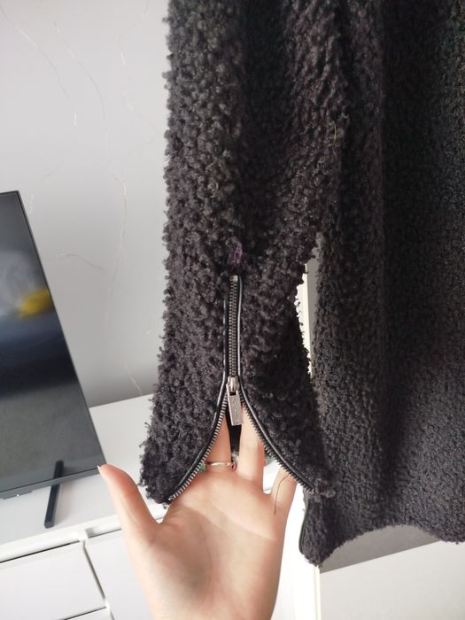 Płaszcz baranek czarny