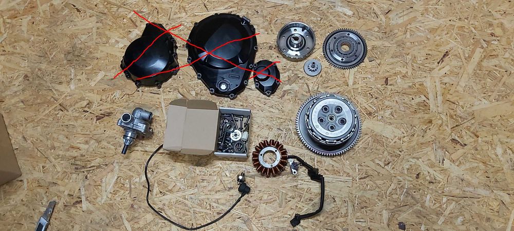 Gsx650f set rura kolektor sterownik zabierak zebatka łancuch os 08-