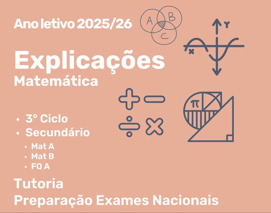 Explicações (2025/26) Matemática/FQ (Sintra/Cascais/Oeiras)