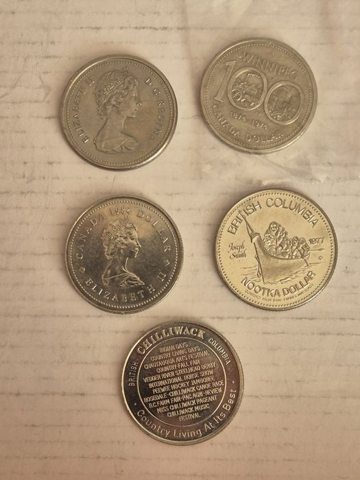 Монети Канада, США, Німеччини