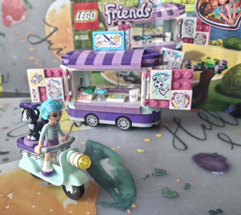 Klocki lego friends 41332 stoisko z rysunkami Emmy