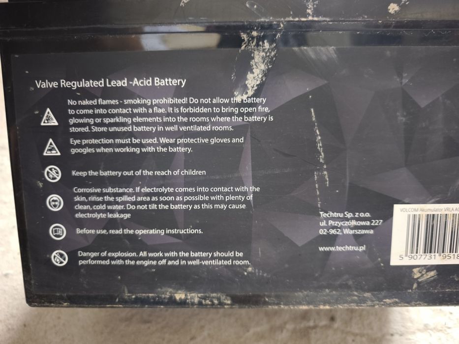 Akumulator VOLCOM AGM 12V 100Ah – sprawny