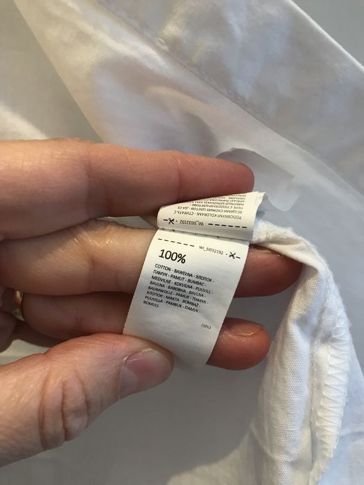 Biała koszula bluzka z kołnierzykiem sinsay 104