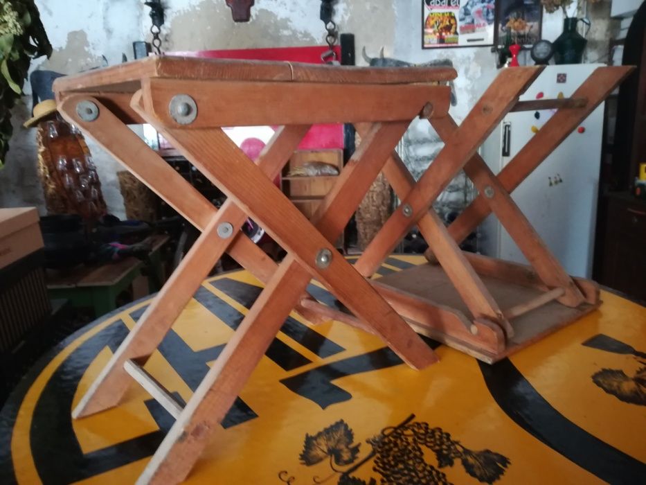 banco articulado em madeira fabrico artesanal