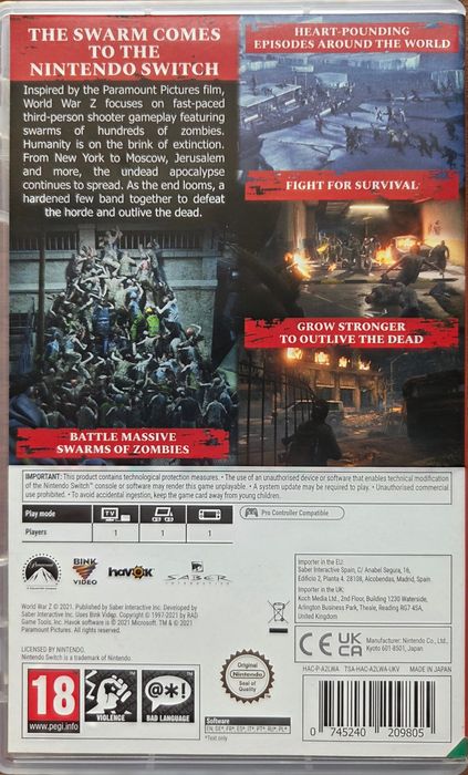 World War Z, Nintendo Switch
