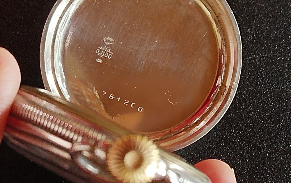 Relógio de bolso em prata de cerca de 1910 em perfeitas condições.