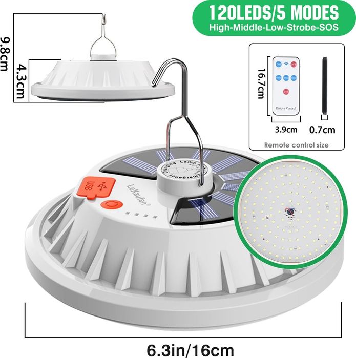 LED лампа аккумуляторная, фонарь с солнечной зарядкой, powerbankban