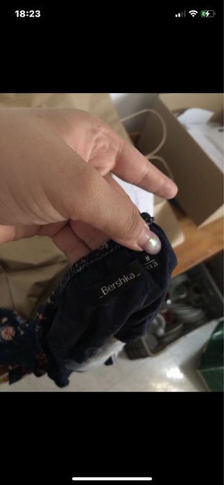 Top florido com folho