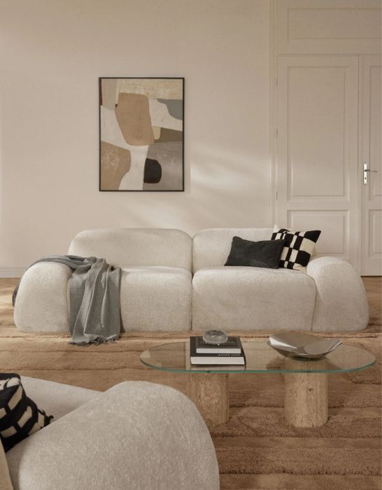 Sofa modułowa Teddy-Bouclé Wolke (3-osobowa)