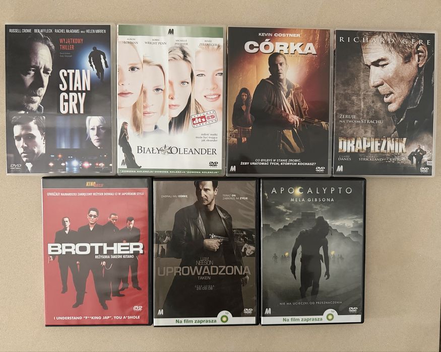 Filmy DVD różne gatunki